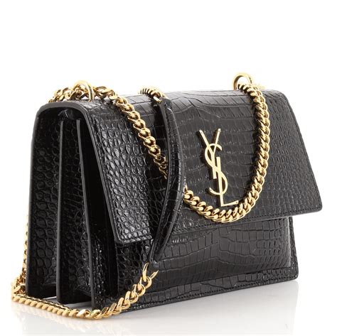 saint laurent crocodile bag|ysl sunset bag crocodile.